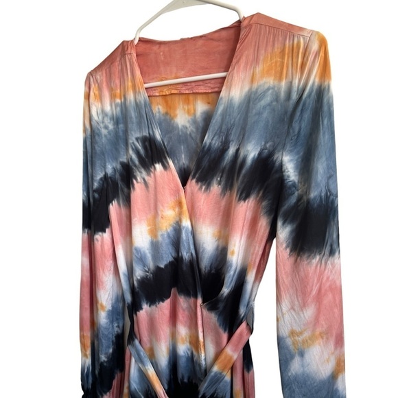 Young Fabulous & Broke Tie Dye Bettina Wrap Dress, Size S - Picture 5 of 9